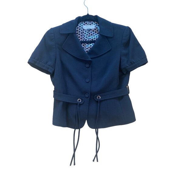 Tahari Short Sleeve Blazer Black Women’s 8P Petite Arthur S. Levine - Picture 15 of 15